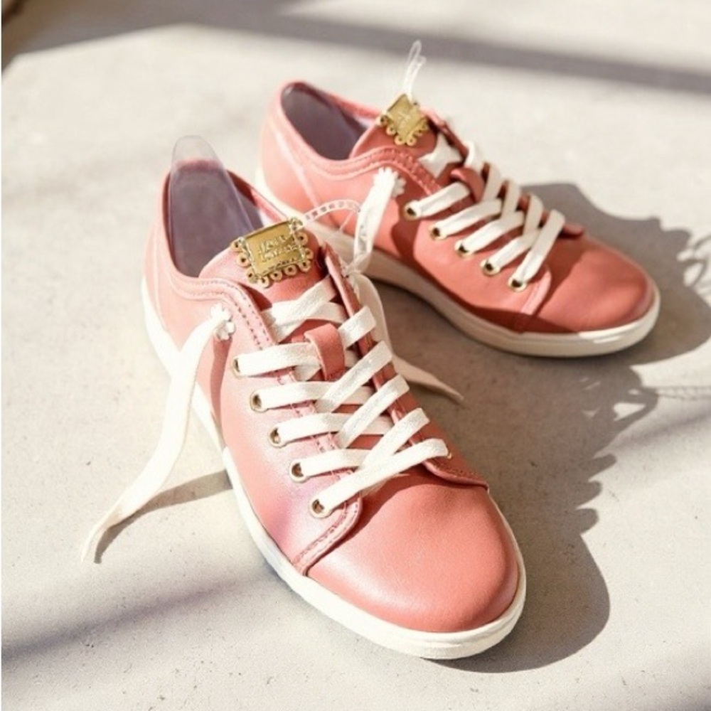 Jack Rogers Peach Sateen Sneakers , size 9 1/5, New